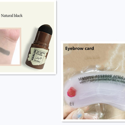 Brow Stamp Shaping Kit Eyebrow Stamp Waterproof Long Lasting Natural Shape Brow Stamp Contouring Stick Makeup Eyebrow Shadow