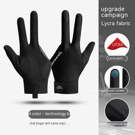 New Indoor Billiard Gloves Non-slip Wear-resistant Breathable Three-finger Gloves Single Pack