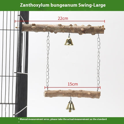 Parrot Solid Wood Stand Rod Swing Grinding Claw Toy