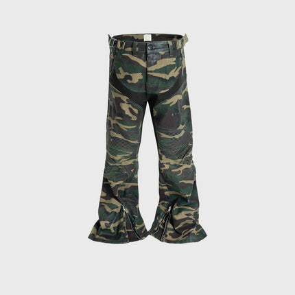 Men's Same Stitching Design Zipper Wide Leg Pants