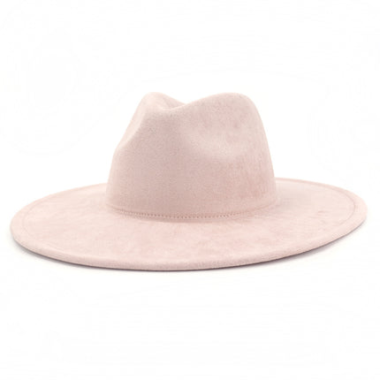Suede Top Big Brim Flat Edge Gentlemen's Hat