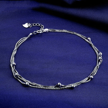 Korean Style Minimalist Creative Hipster S925 Silver Anklet