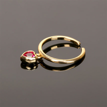 Women's Fashionable Design With Micro Heart-shaped Zircon Ring