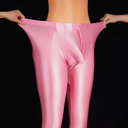 Shiny Sexy Men's Leggings Slim Fit Free Plus Size