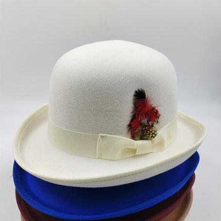Men's Billycock Feather Fur Felt Hat