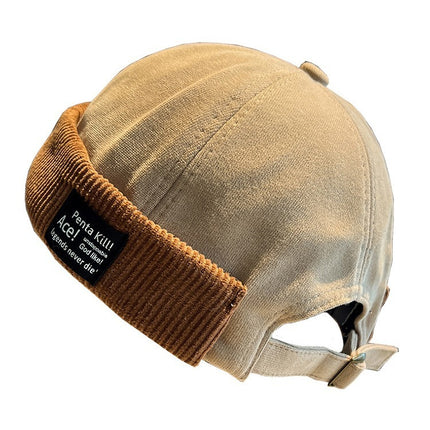 Corduroy Brimless Skullcap Women's Hip Hop