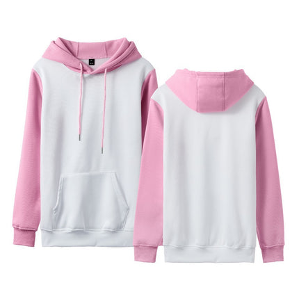 White Version Stitching Loose Casual Fleece-lined Cross-border Hoodie