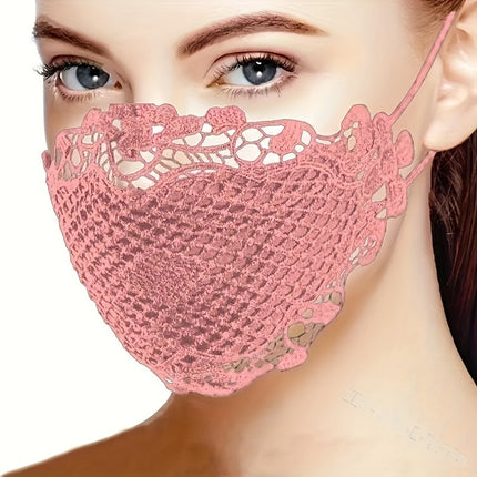 6 Pcs Sexy Lace Face Mask For Women- Adjustable Ear Loops- Cute, Sexy Washable And Reusable