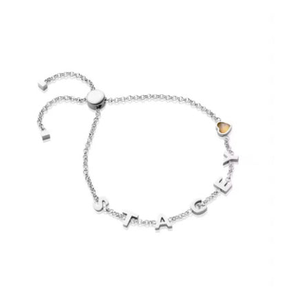 Custom Name Bracelet Stainless Steel Adjustable