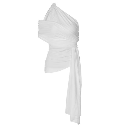 European And American Fashion Hot Girl Irregular Solid Color Ribbon Vest