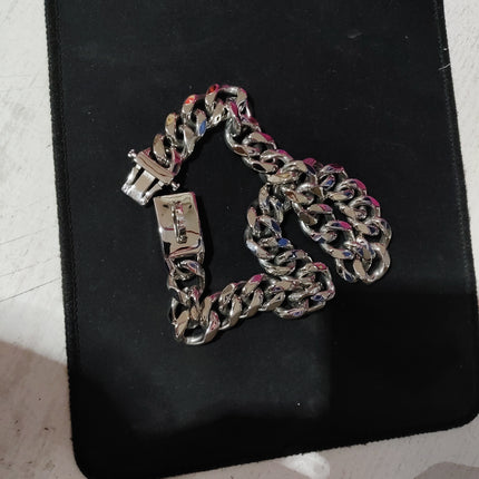 Medium And Large Dog Dog Leash Stainless Steel Dog Collar Collar Anti-Bite Plus Thick Neck Collar Medium And Large Dog Bully Kaslow