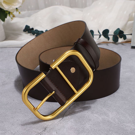 Women's Cowhide Wide Belt Waist Seal