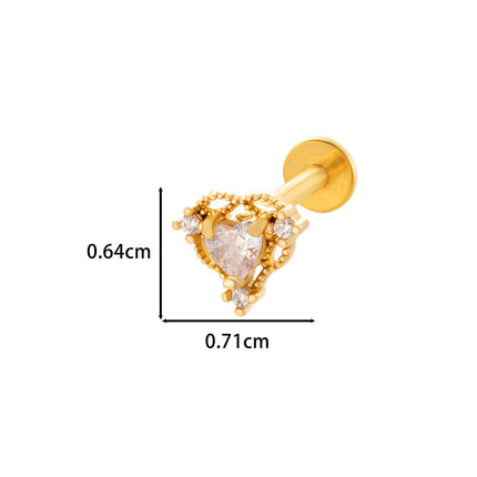 Stainless Steel Internal Thread Flat Bottom Rod Labret