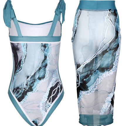 New One-piece Swimsuit Women's Two-piece Suit
