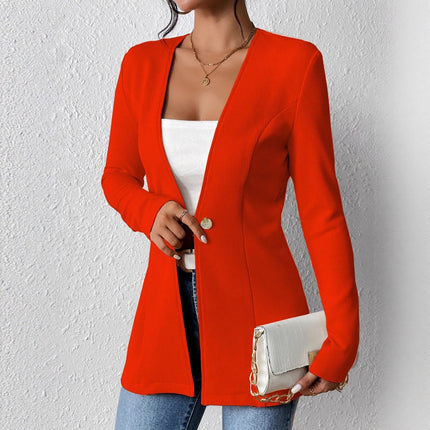Korean Fashion Temperament V-neck Long Sleeve Small Suit Jacket