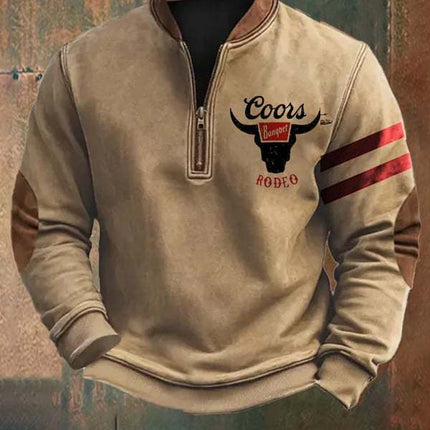 Sweater 3D Digital Printing Stand Collar Men's Street