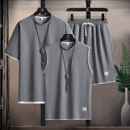 Men's Summer Short Sleeve Shorts A Set Of Leisure Sports Suit