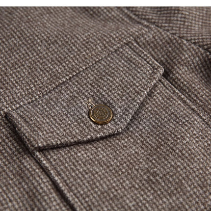 Plaid Jacket For Men With Slim Lapels
