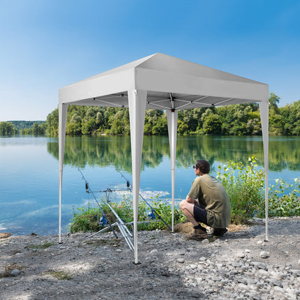 6.5x6.5ft White, No Surrounding Cloth, Folding Shed Oxford Cloth Sprayed Iron Pipe Portable