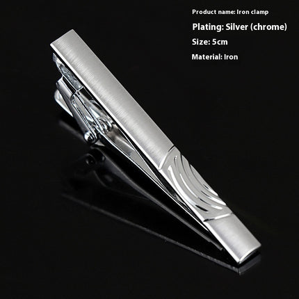 Men's Formal Wear Business Silver Simple Fashion Short Tie Clip