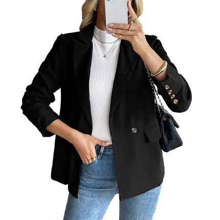 Women's Solid Color Fashion Concise Leisure Commute Suit Jacket