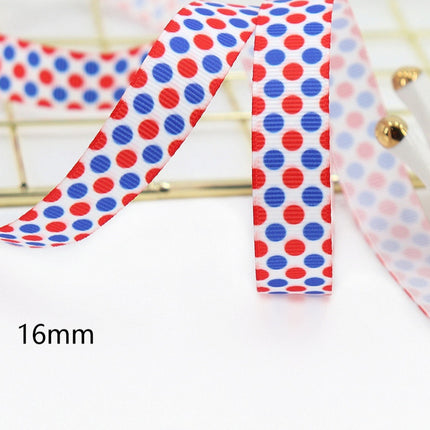 Stars And Stripes Ribbon Dovetail Bowknot Hair Ring Double Stitching Dovetail Ribbon