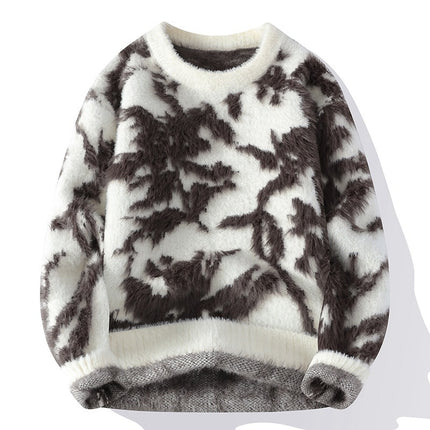 Autumn And Winter Round Neck Loose Sweater Men's Knitted Shirt