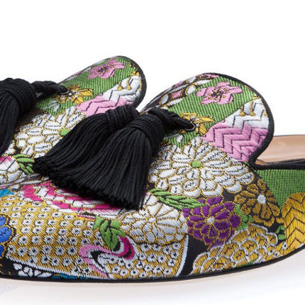 Back Empty Embroidered Color Flat Casual Fashion Men's Shoes