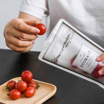 Food Storage Bag Zero Waste Reusable Ziplock Bags Cup Shape Silicone Bag Stand Up For Kitchen Cookie Candy Snack Baked Food