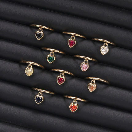 Women's Fashionable Design With Micro Heart-shaped Zircon Ring