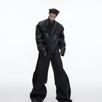 Leather Jacket Metal Graphic Design Jacket