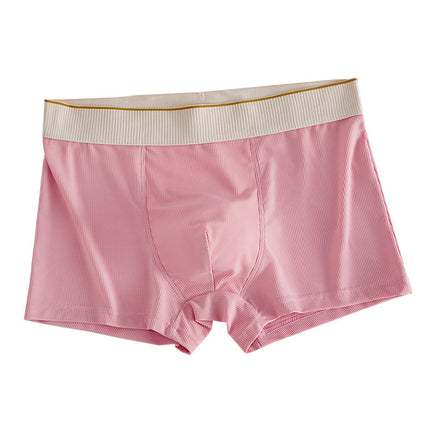 Ice Silk Stripes Men's Boxers Comfortable And Breathable