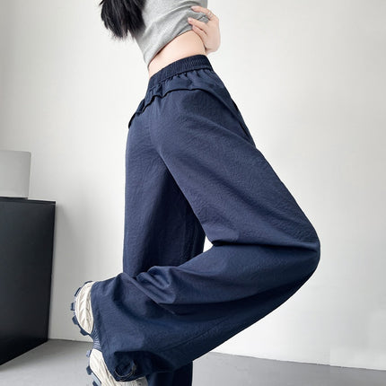 Women's Cotton-like Wide-leg Sunscreen Pants Summer High Waist