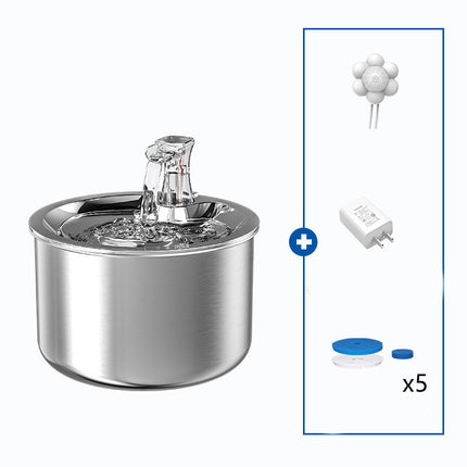 All Stainless Steel Cat Automatic Over-circulating Water Dispenser