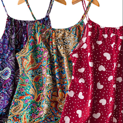 3pcs Plus Size Women's Valentine's Day Heart Tank Top