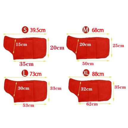 Pet Bathrobe Fast Drying Towel Microfiber Absorbent Soft Bath Robe Adjustable Towel Grooming Coat For Small Medium Large Dog