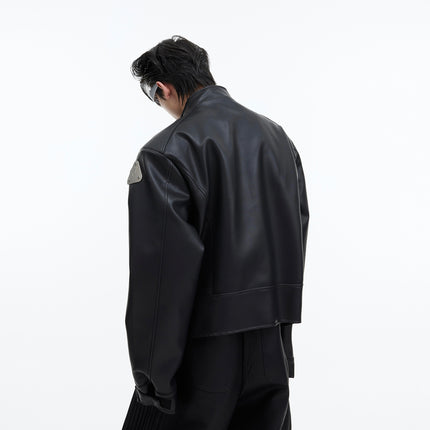 Leather Jacket Metal Graphic Design Jacket