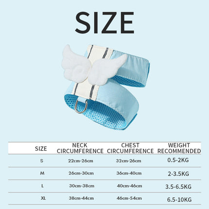 Adjustable Pet Cat Leash Set, Angel Wings Design, Breathable, And Soft For Comfort Cat Harness And Leash Set, Adjustable Gradient Kitten Harness Escape Proof Harness With Leash For Kitty