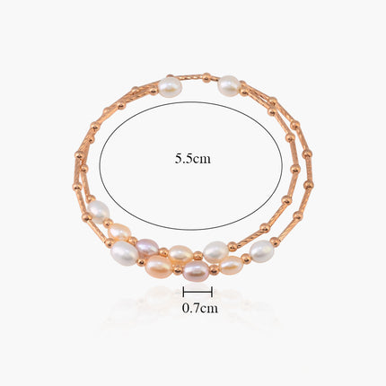 Natural Freshwater Pearl Bracelet Niche Double-layer Design Bracelet