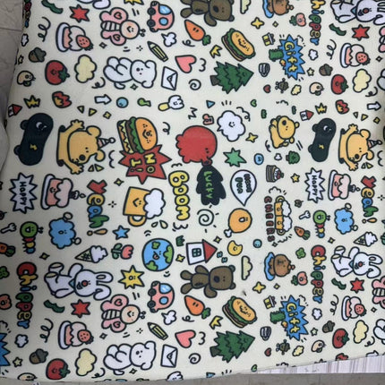 Simple Cartoon Printed Cat Cloth Cosmetic Bag