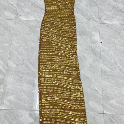 Sexy Luxury Shiny Rhinestone Dress Performance Costume Party Evening Dress