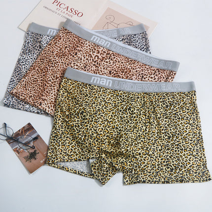Men's Large Size Loose Leopard Print Comfortable Loose Underwear
