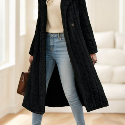 Elegant Black Long Coat For Women