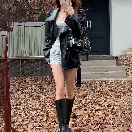 Leather Coat Women's Autumn All-matching