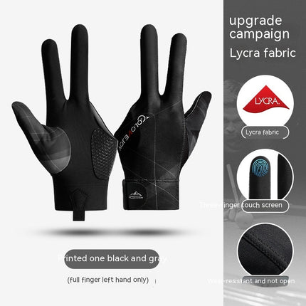 New Indoor Billiard Gloves Non-slip Wear-resistant Breathable Three-finger Gloves Single Pack