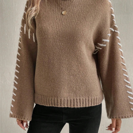 Long Sleeve Casual Loose Knitted Sweater