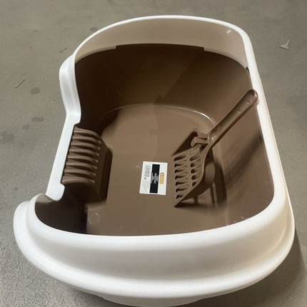 Semi-enclosed Cat Litter Box