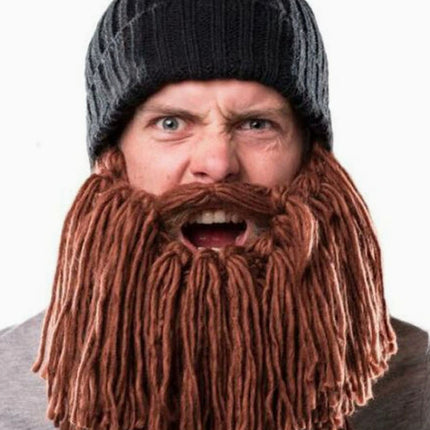 Winter Hand-crocheted Men's Funny Beard Knitted Hat