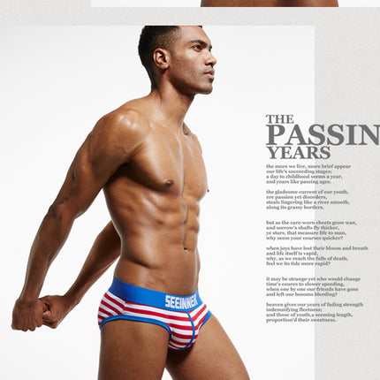 Men's Striped Combed Cotton Briefs