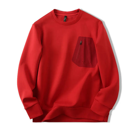 Outdoor Men's Air Cotton Warm And Comfortable Sports Casual Round Neck Pullover Sweater